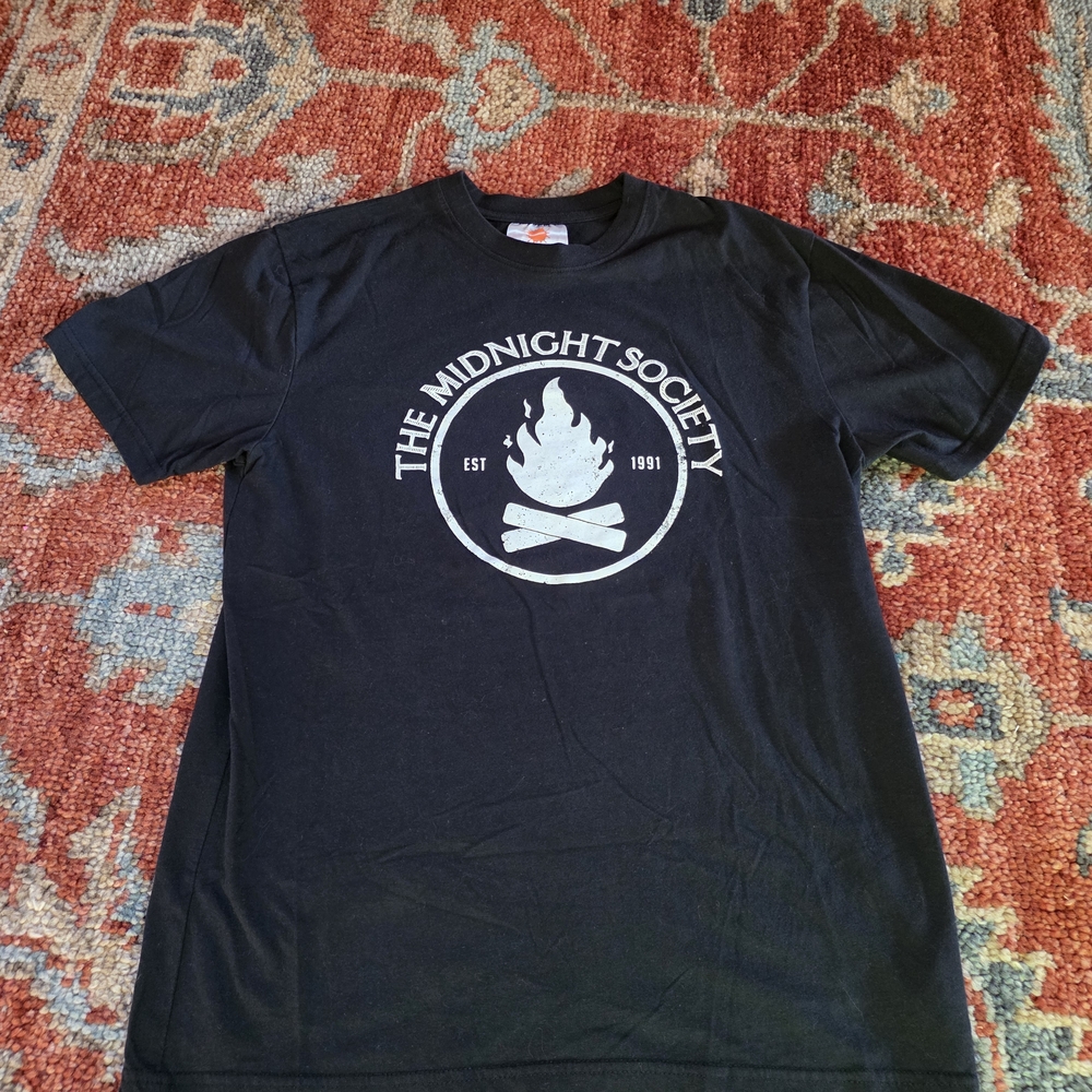 Society Black Tee with White Logo